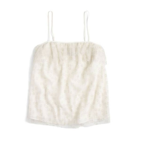 J. Crew Tops J Crew Pleated Lace Camisole Poshmark